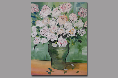 BYOB Painting Van Gogh White Roses (UWS) [Class in NYC] The Paint Place CourseHorse